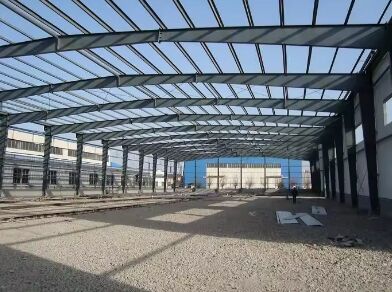 Prefabricated Steel Structure Warehouse Industrial Metal Frame Building Wide Span Storage Shed Commercial Logistics Factory